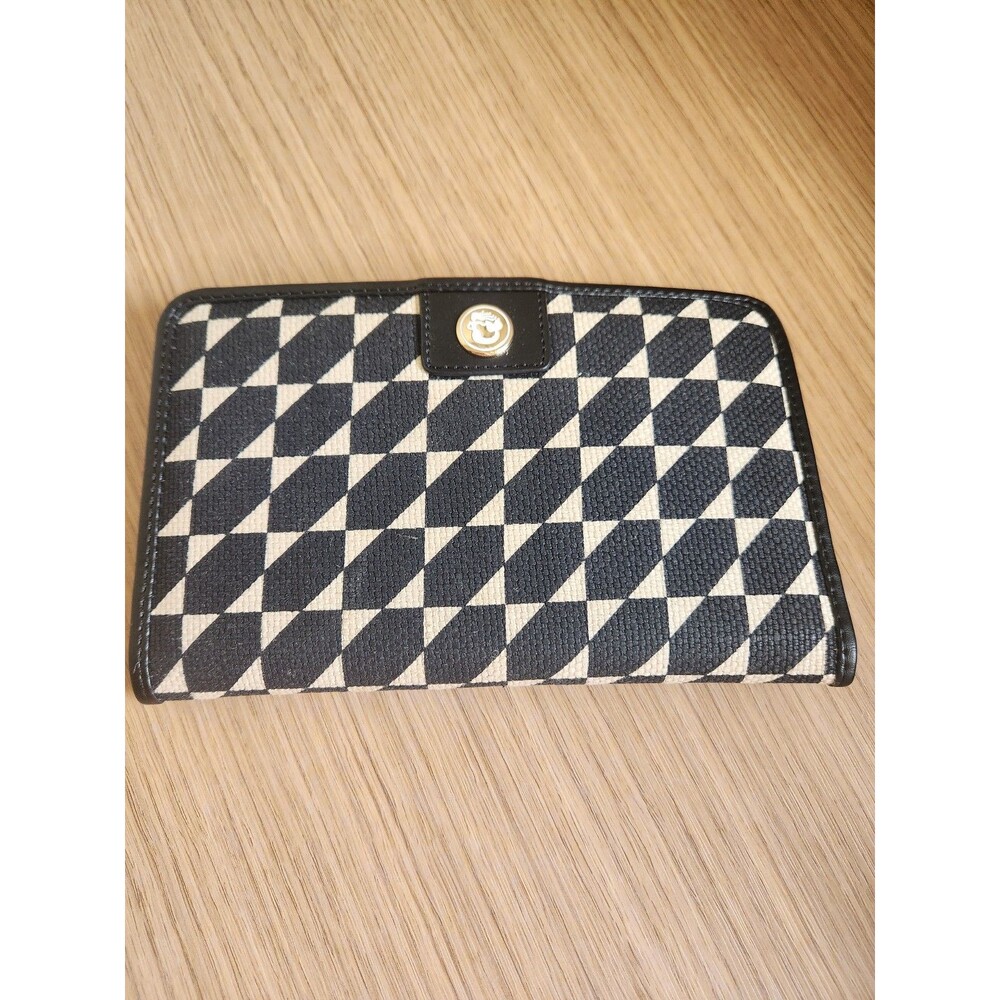 Spartina 449 Continental Wallet Black & White Geometric Pattern Rhett Collection